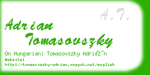 adrian tomasovszky business card